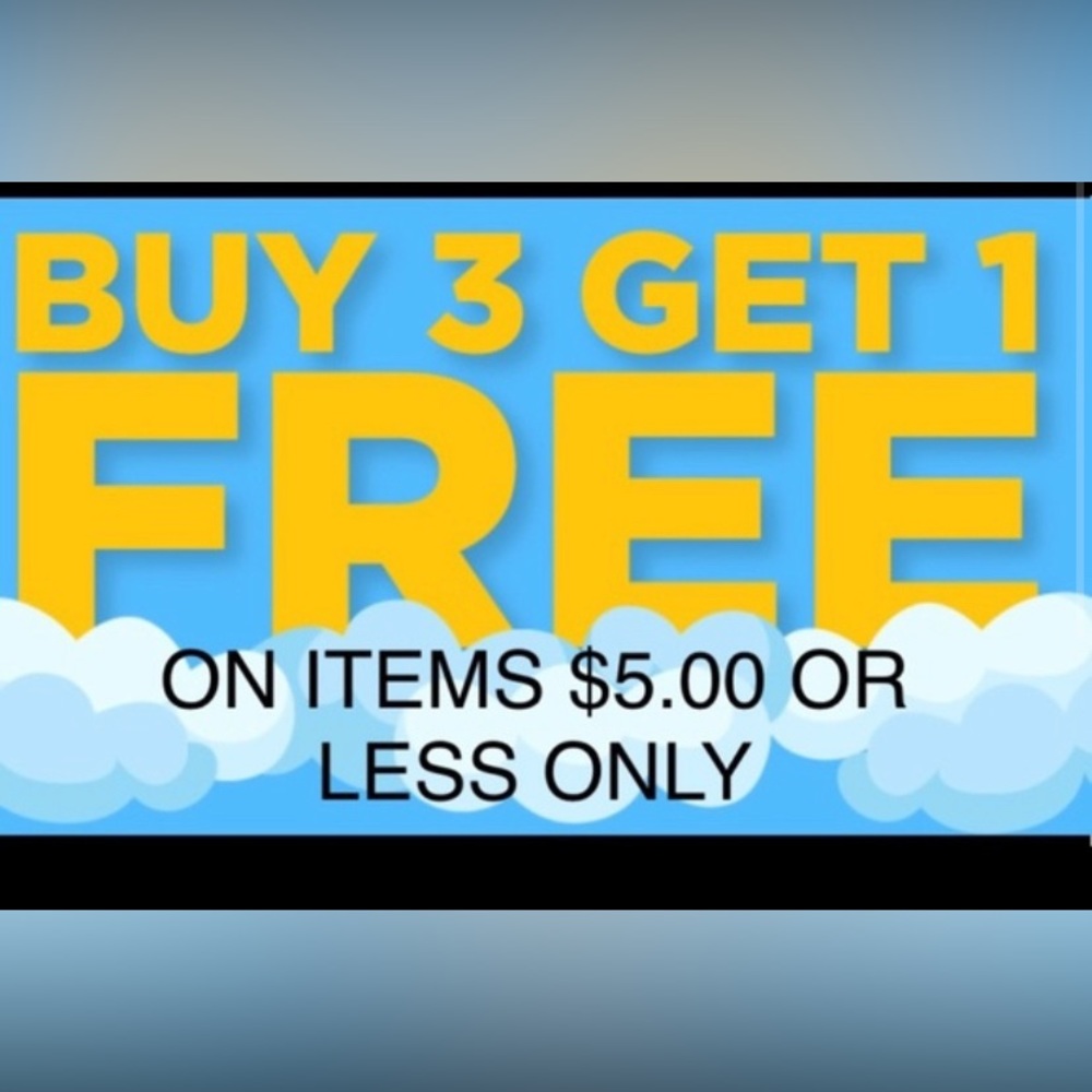 BUY 3 get 1 free items of your choice!!!